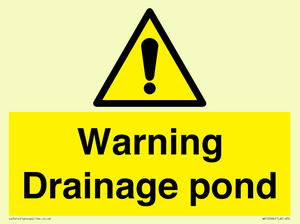 Warning Drainage pond